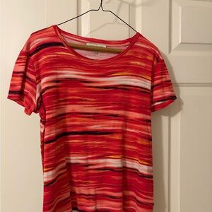 Jones New York Multicolor Striped Tee